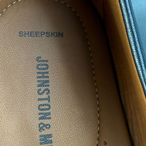 Johnston & Murphy Black Sheepskin Slip On Loafer shoes men’s size 13 New - Picture 8 of 10